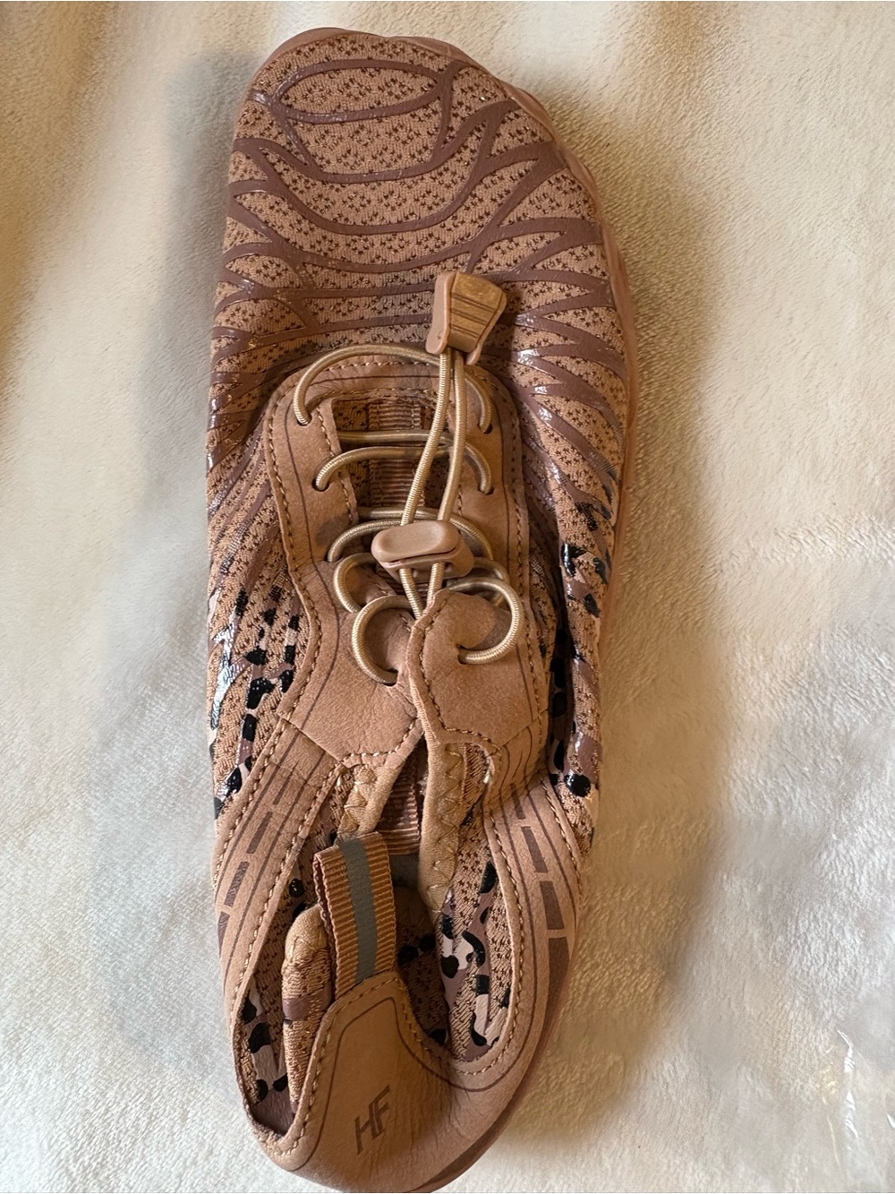 HF Women's Athletic Slip-On Sneaker in Light Brown